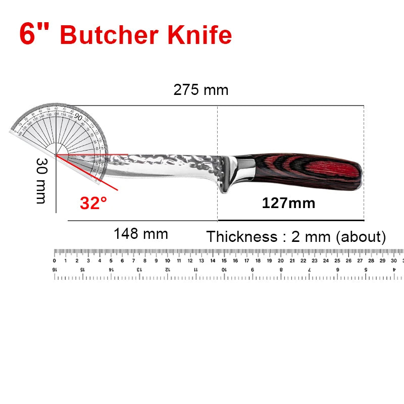 InLeung Stainless Steel Boning & Fishing Knife | 14.8cm Blade