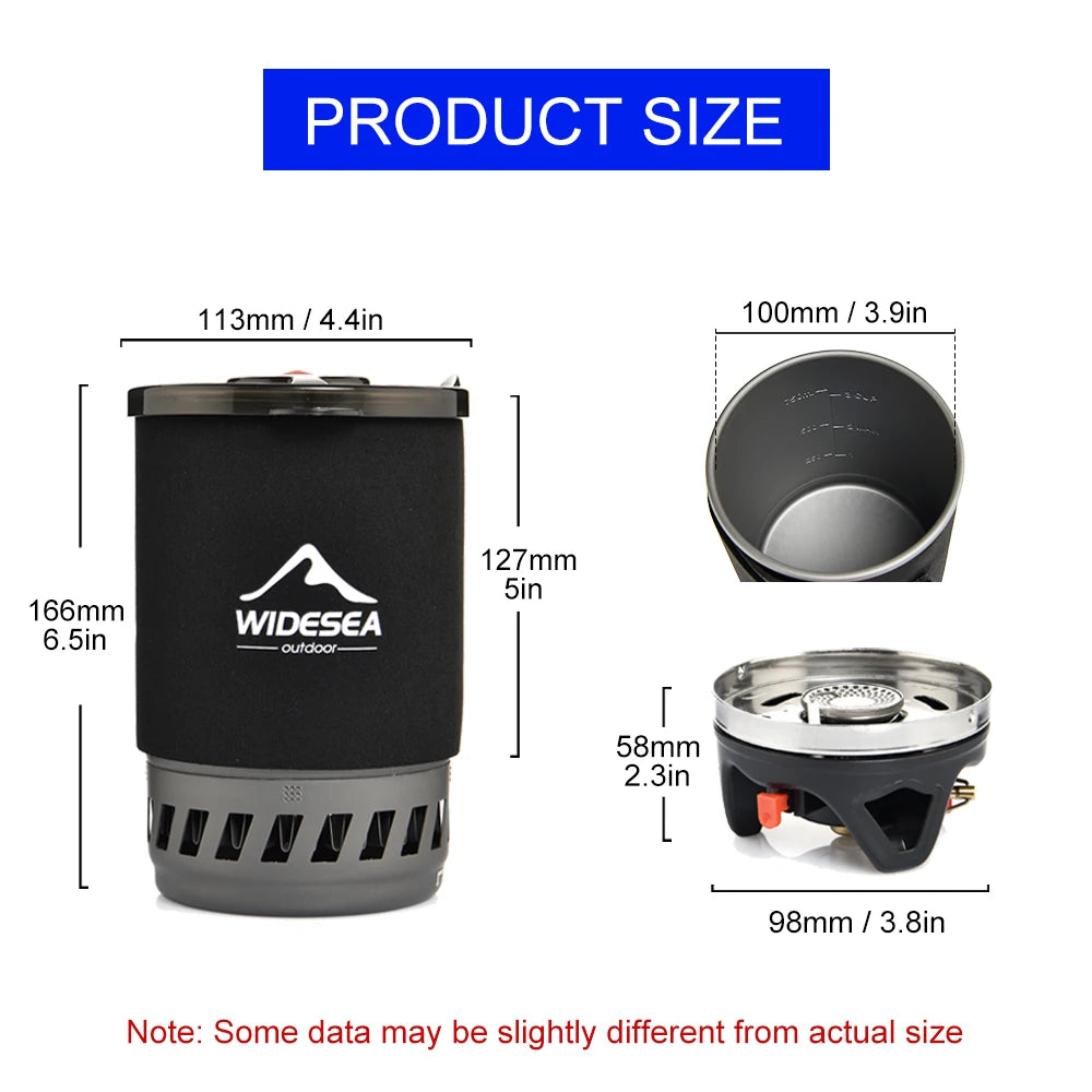 Widesea 0.9L Camping Coffee Maker Set | French Press & Compact Gas Stove