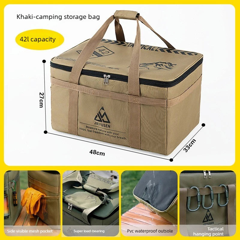 30–40L Padded Camping Storage Bag | Adjustable Dividers & MOLLE Webbing