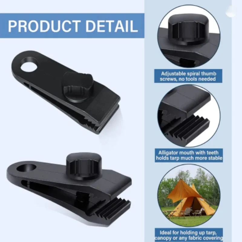 Heavy-Duty Locking Tarp Clips | 5–20 Pack