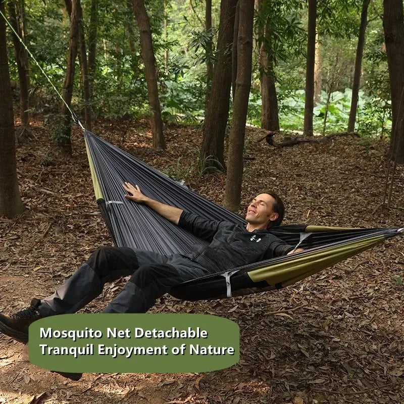 3-in-1 Camping Hammock with Mosquito Net & Sunshade | Portable Hammock Tent