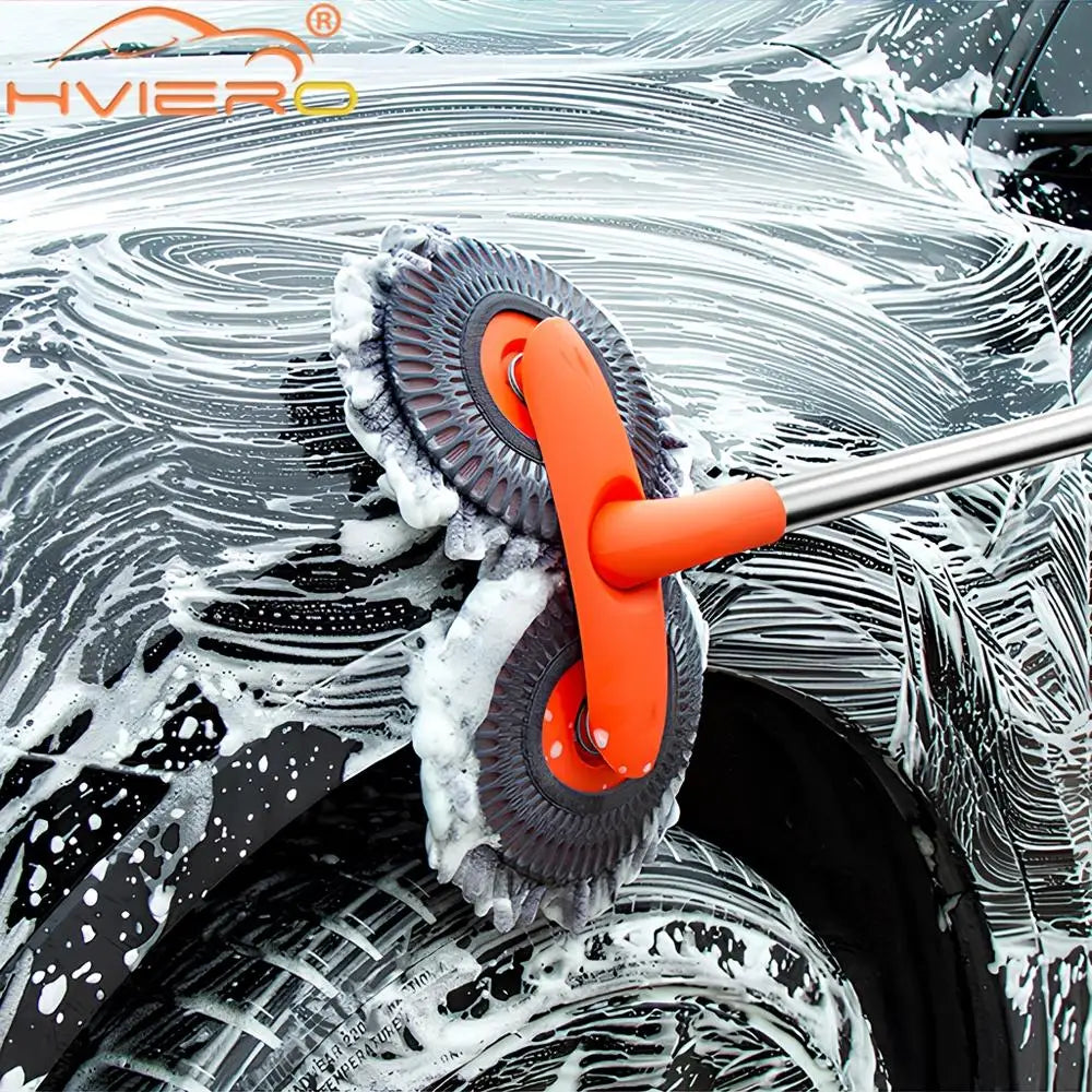 Long-Handle Microfibre Car Wash Mop | 113cm Vehicle Cleaning Brush
