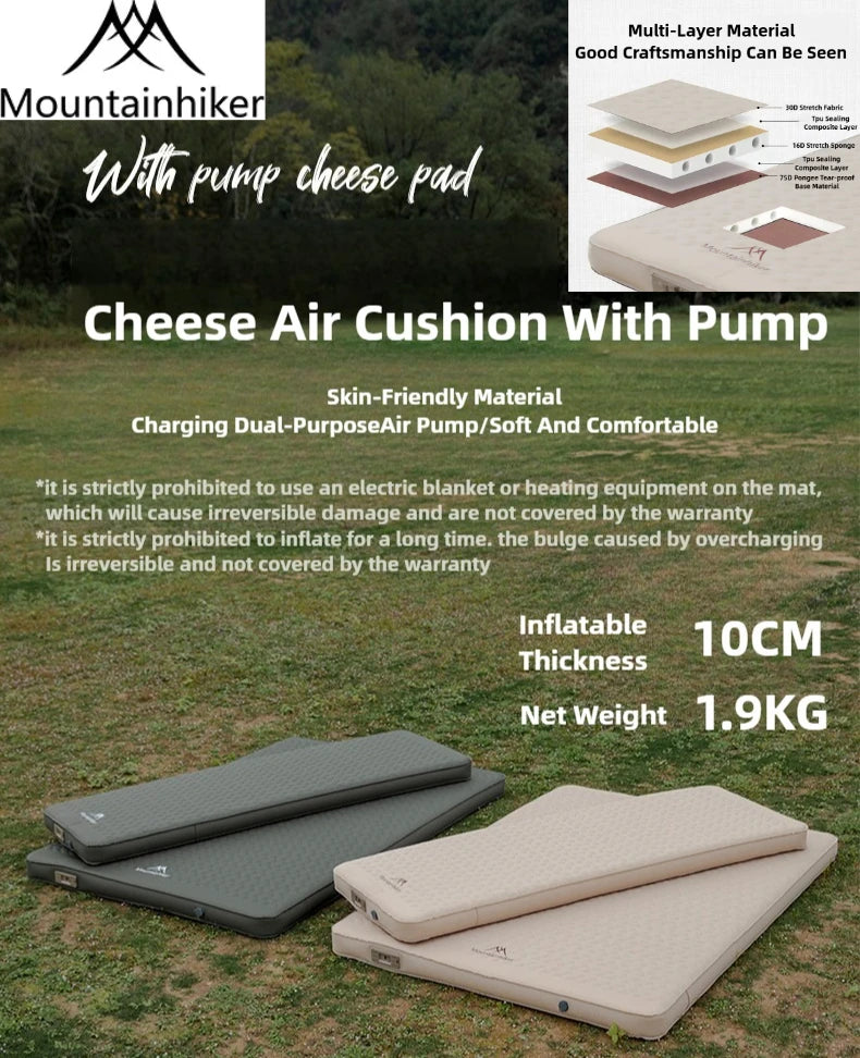 MOUNTAINHIKER 10cm Self-Inflating Camping Mattress | Single & Double