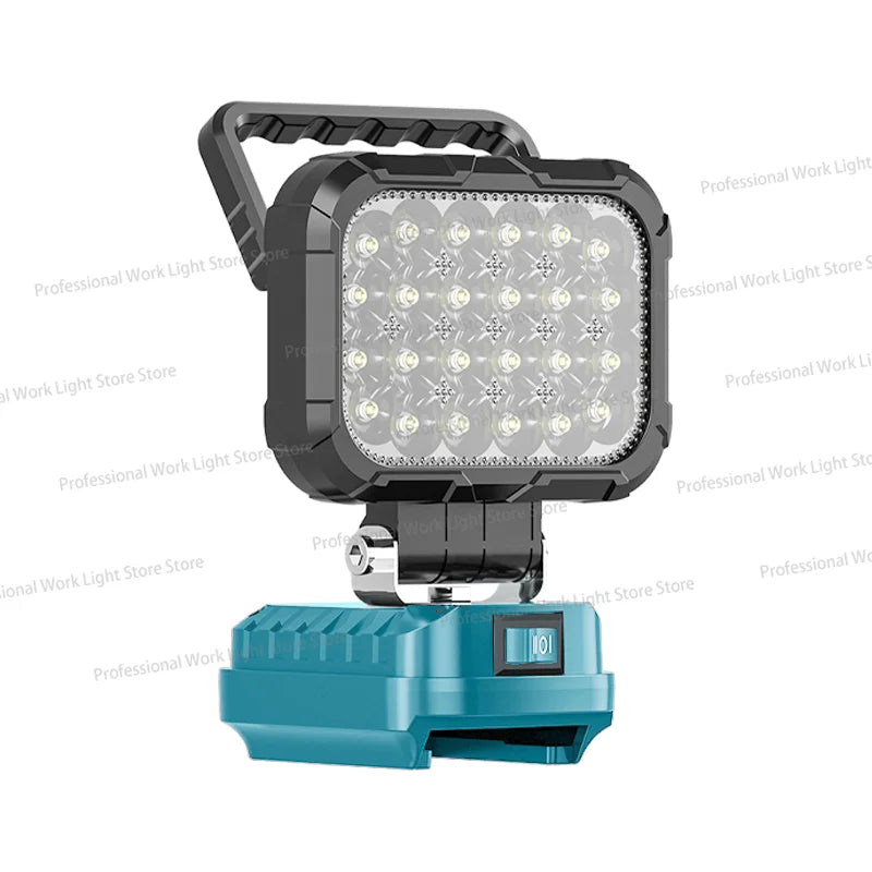 LED Work Light | Makita-Compatible 14.4V–18V Battery Floodlight