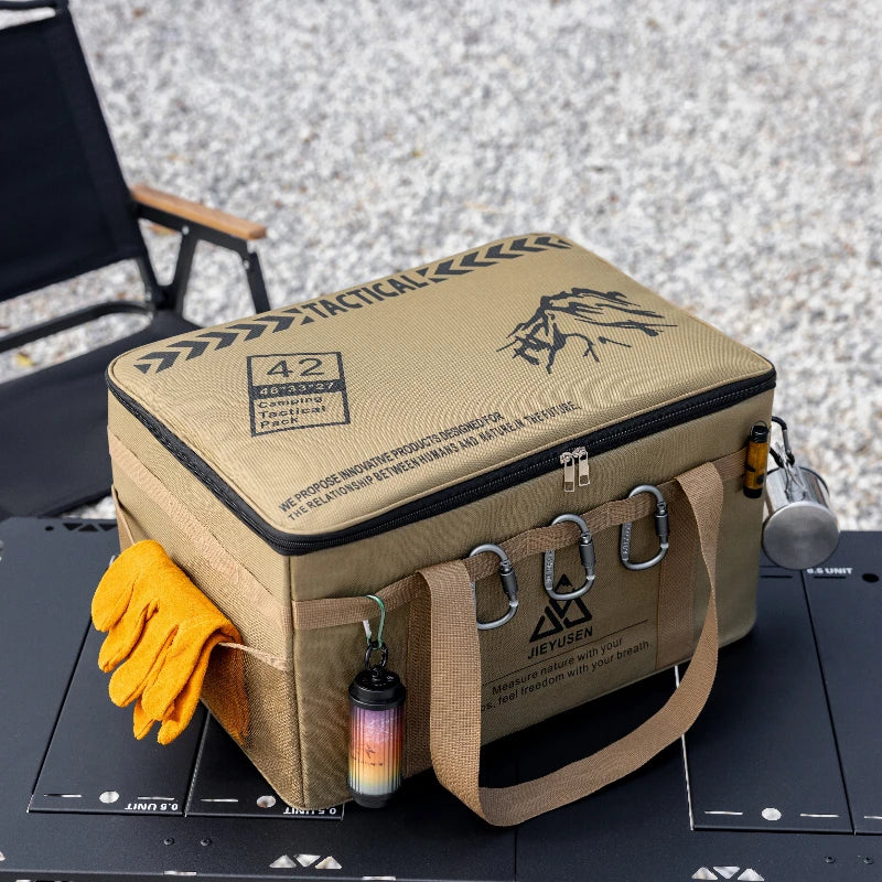 30–40L Padded Camping Storage Bag | Adjustable Dividers & MOLLE Webbing
