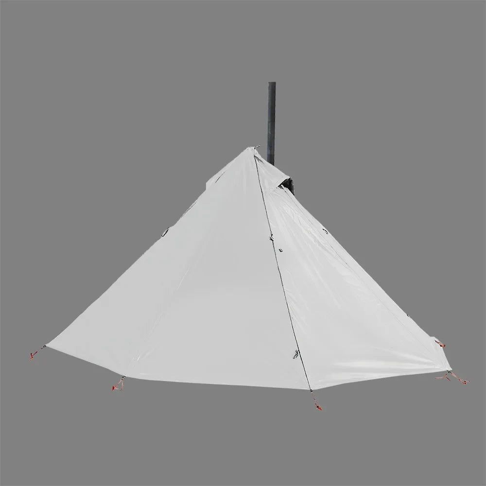 1 Person Pyramid Hot Tent with Stove Jack | Ultralight Camping & Bushcraft Shelter