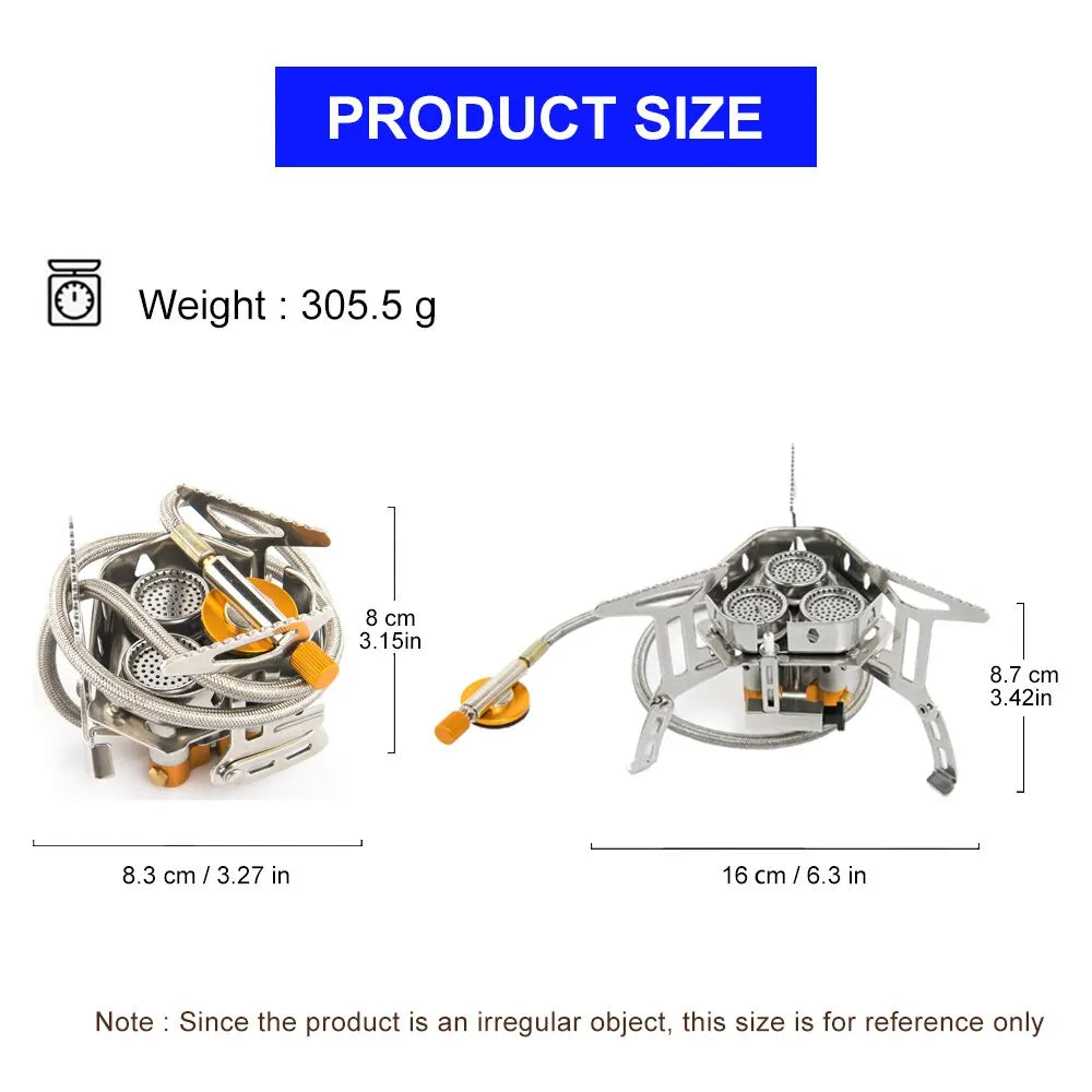 Widesea 6800W Portable Camping Gas Stove | High-Power Outdoor Burner