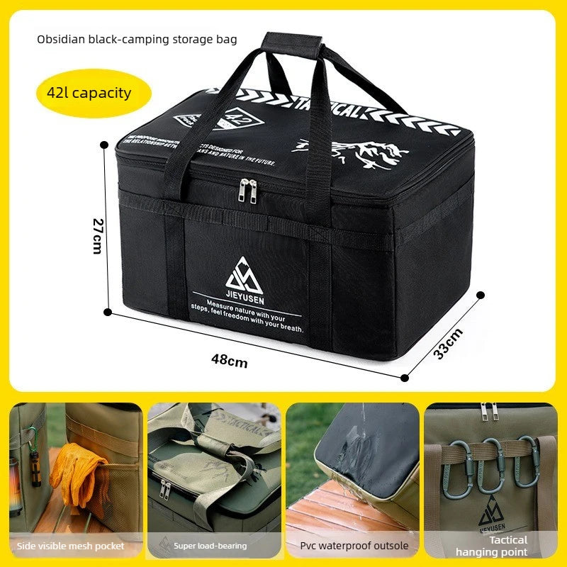 30–40L Padded Camping Storage Bag | Adjustable Dividers & MOLLE Webbing