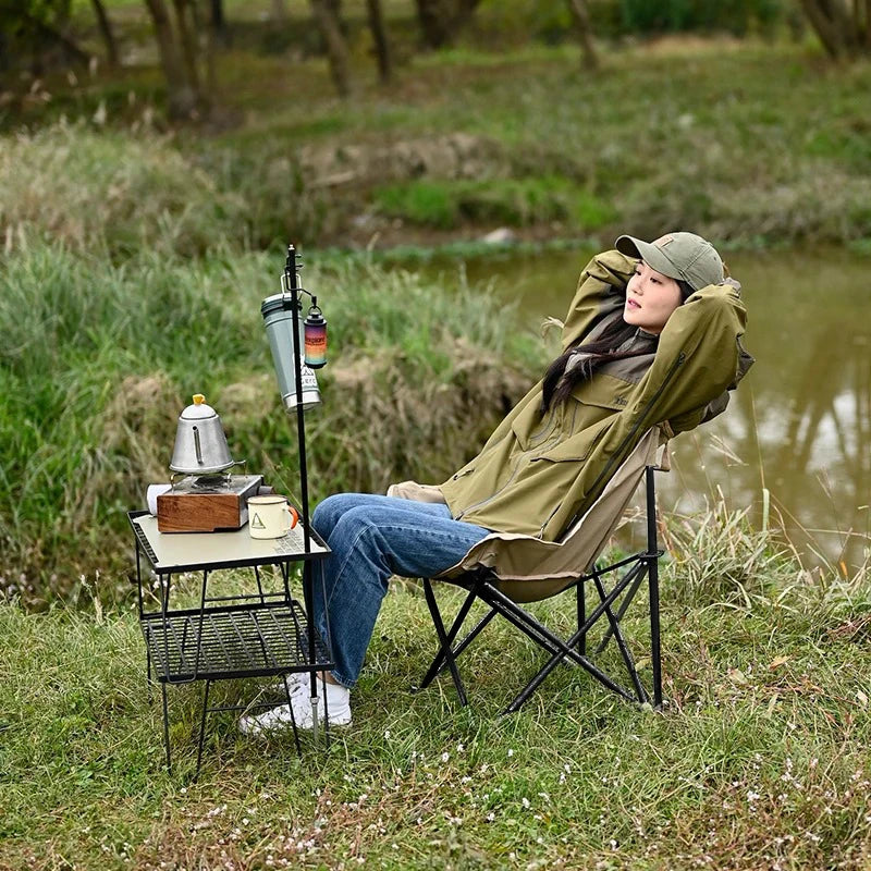 Portable Folding Moon Chair | Padded Camping & Outdoor Chair