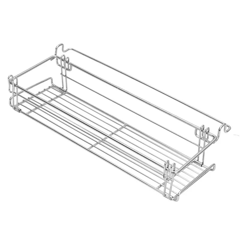 Hanging Camping Table Storage Rack | Stainless Steel Side Extension Basket