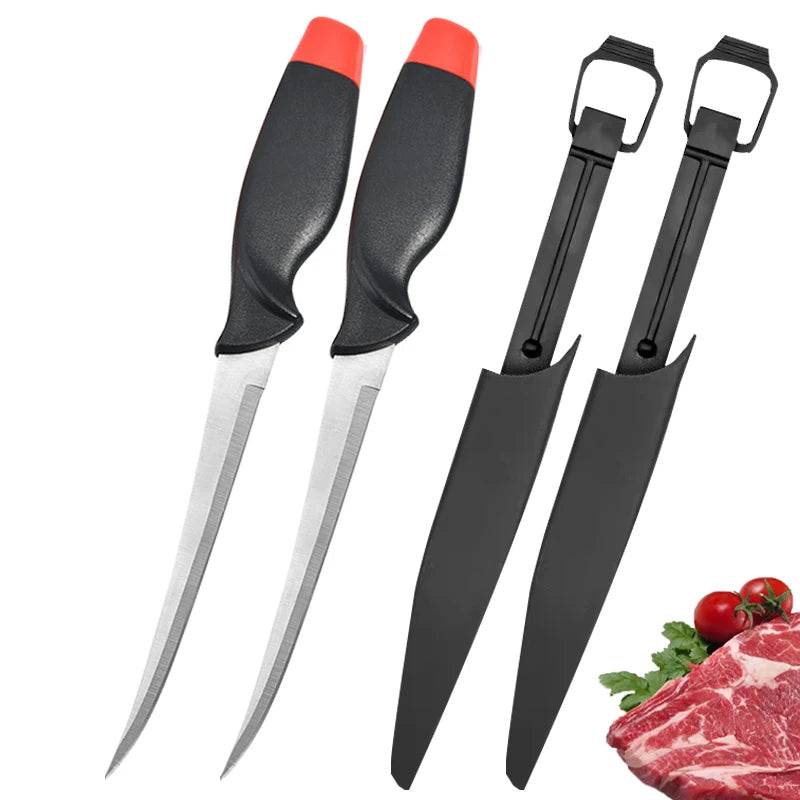 3Cr13 Stainless Steel Fish Filleting & Utility Knife | 14.4cm Blade with Cover