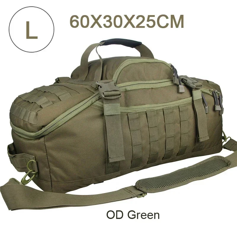25L–80L 3-Way Camping Duffle Backpack | MOLLE Travel & Gear Bag