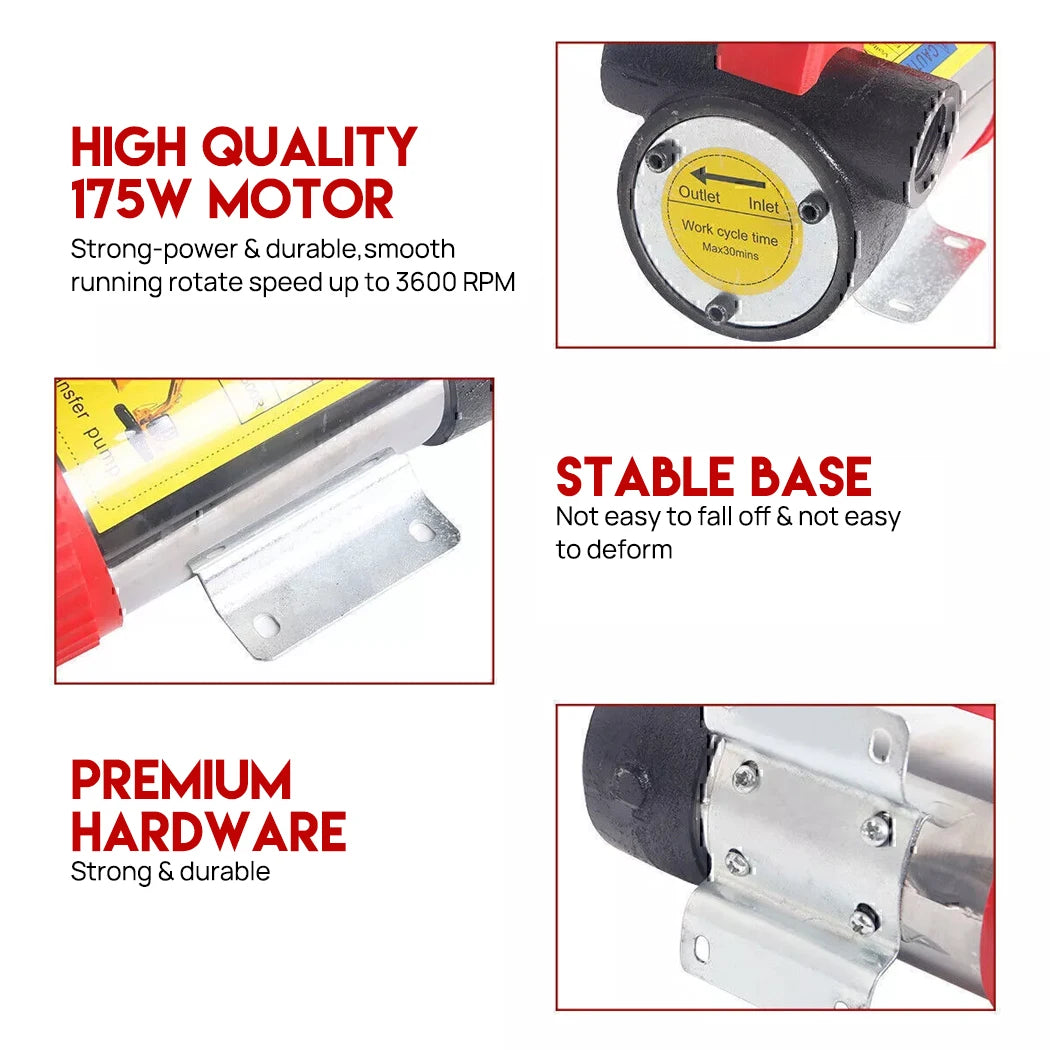 12V Diesel Transfer Pump Kit | 45L/min Electric Fuel Bowser