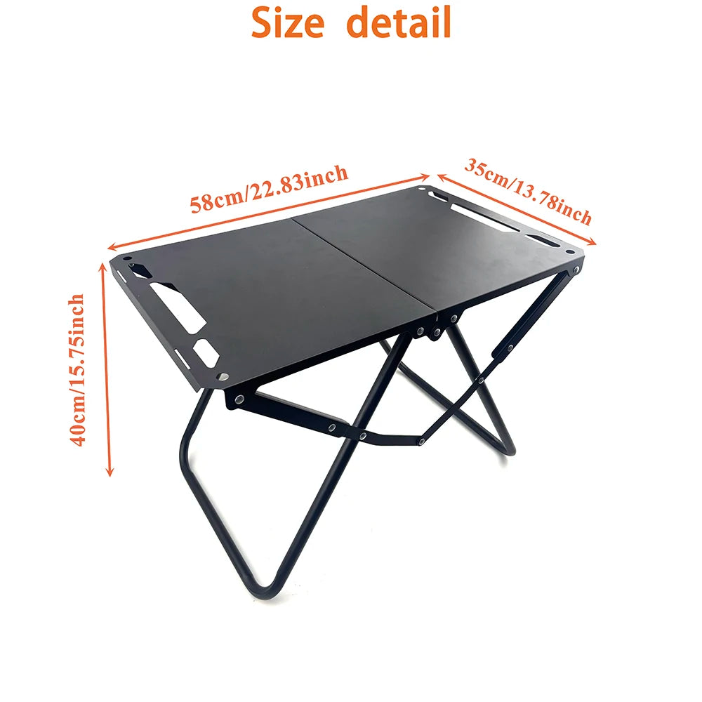 IGT Folding Camping Table | Compact Carbon Steel Outdoor Table