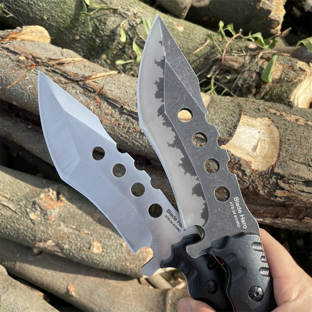 ATS-34 Full Tang Fixed Blade Knife | 23cm Outdoor Utility Knife