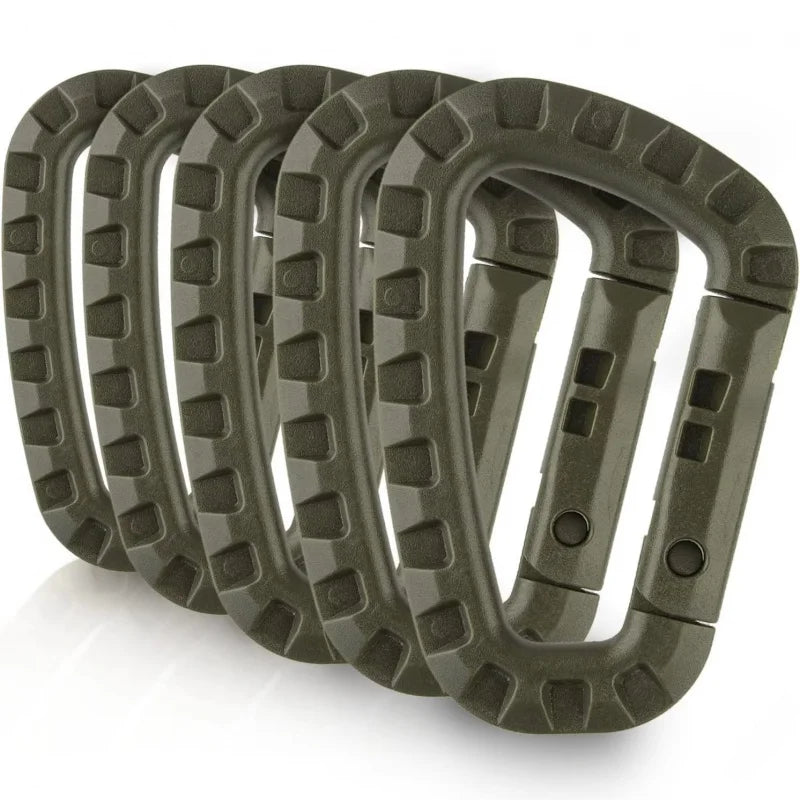 Tactical D-Ring Gear Carabiner Clip | 40kg Rated Accessory Hook