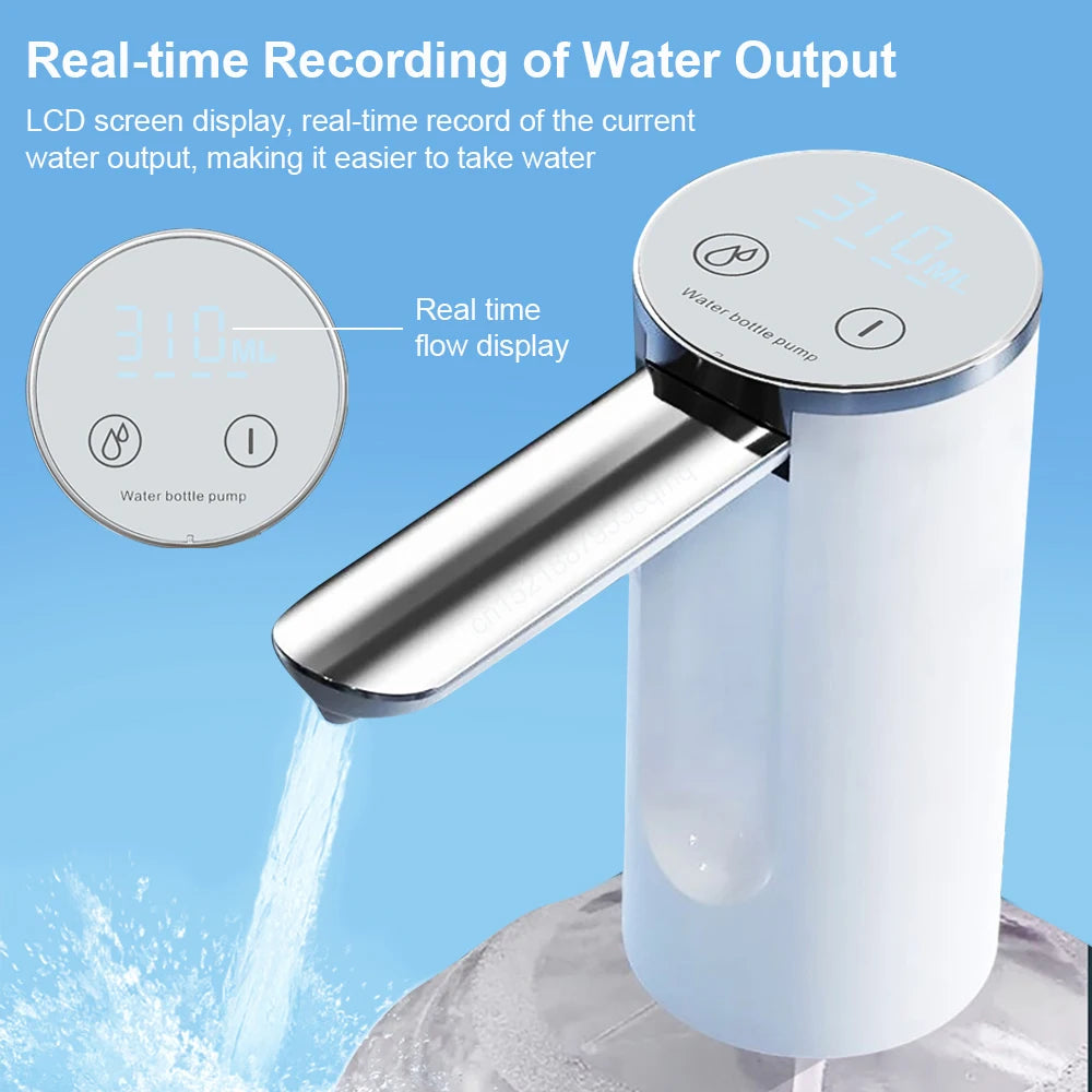 Raugee Rechargeable Water Bottle Pump | Foldable 4.5–18.9L Dispenser