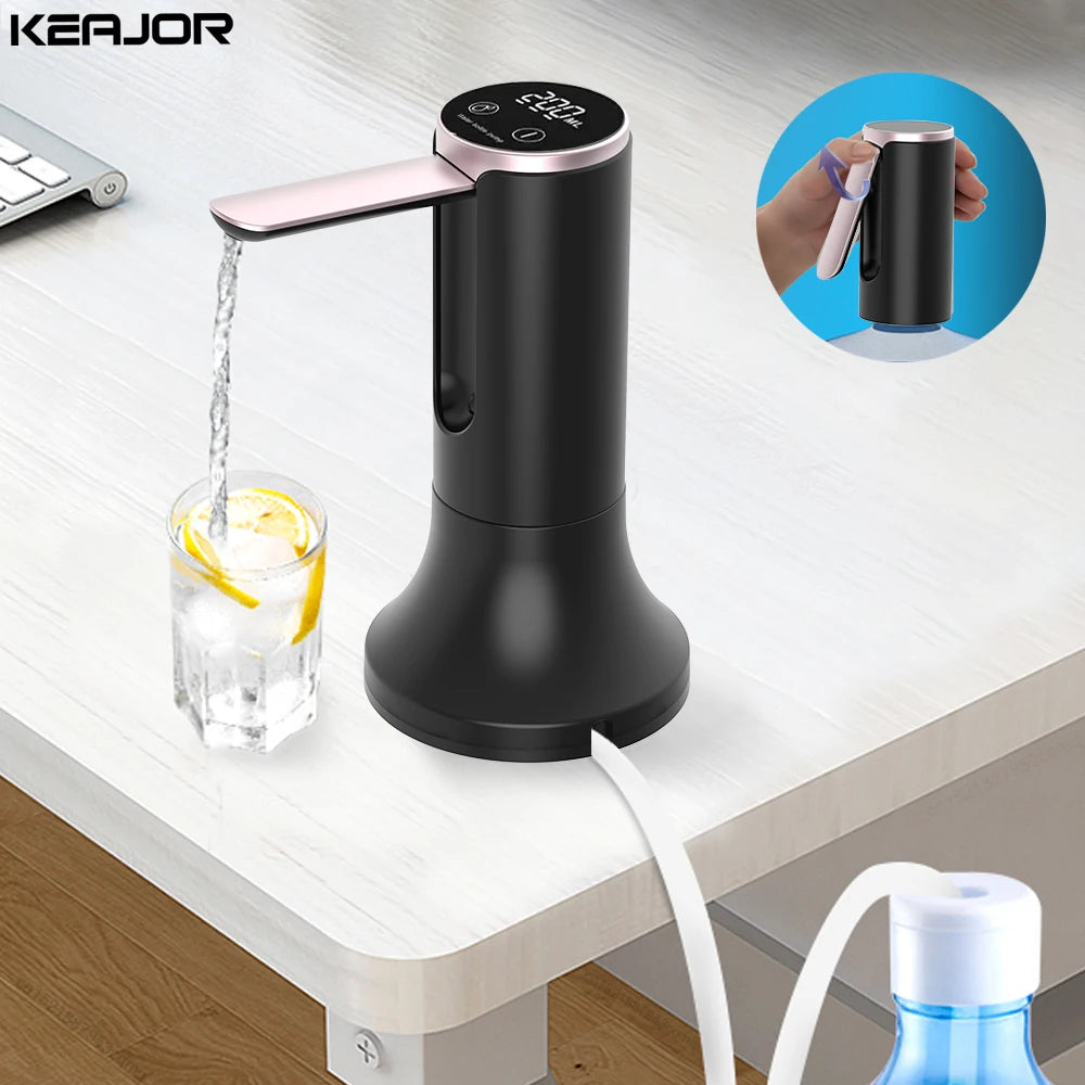 Raugee Rechargeable Water Bottle Pump | Foldable 4.5–18.9L Dispenser