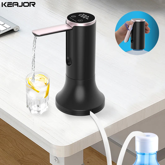 Raugee Rechargeable Water Bottle Pump | Foldable 4.5–18.9L Dispenser