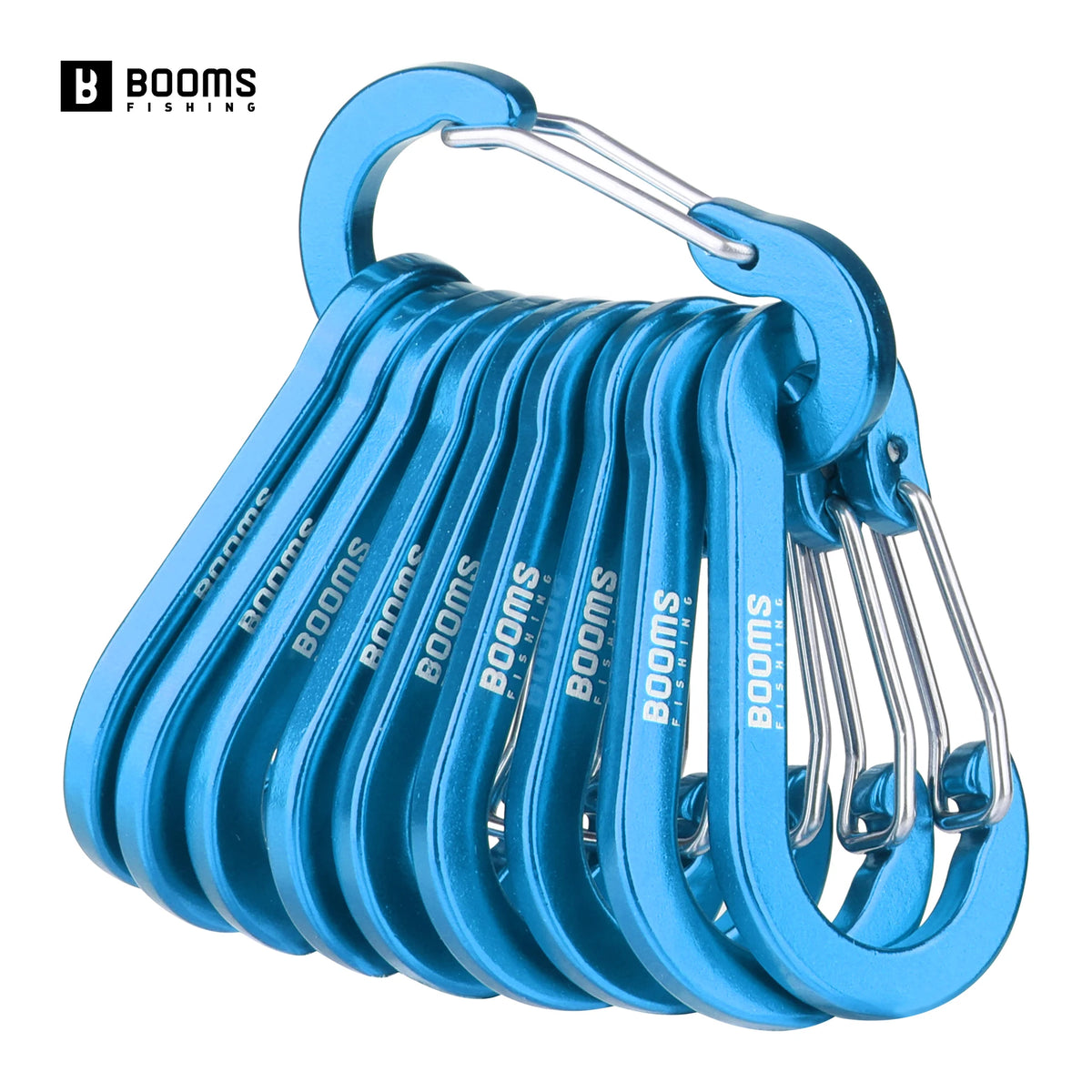 Booms Fishing CC1 2-Inch Aluminium Mini Carabiner Clips | 10 Pack