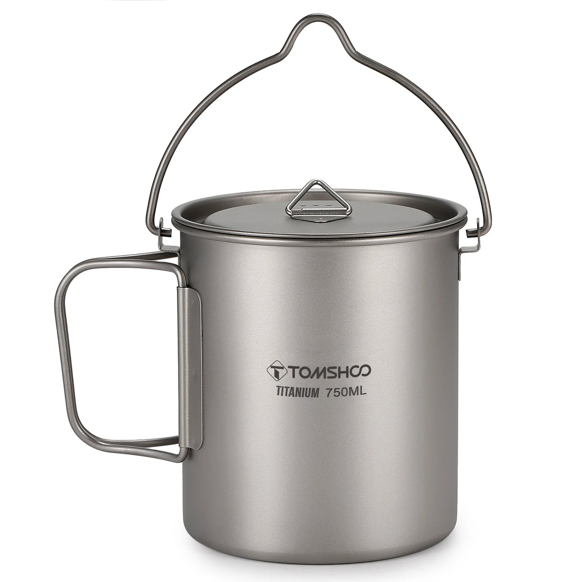 3-Piece Titanium Camping Cookware Set | 750ml Pot, Cup & Folding Spork