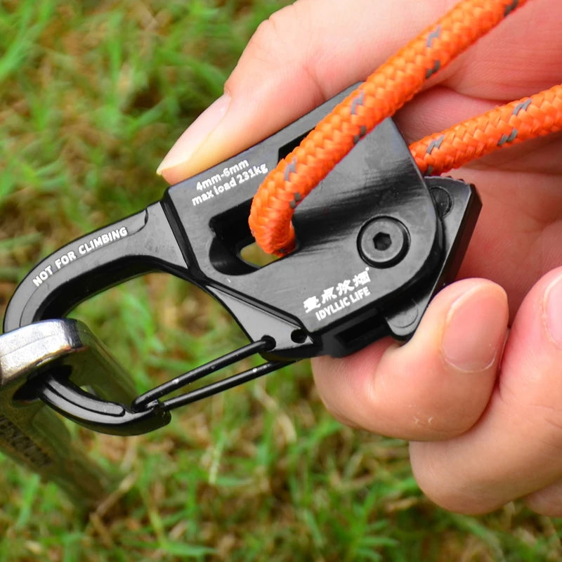 Self-Locking Aluminium Tent Rope Tensioner | S, M & L Sizes