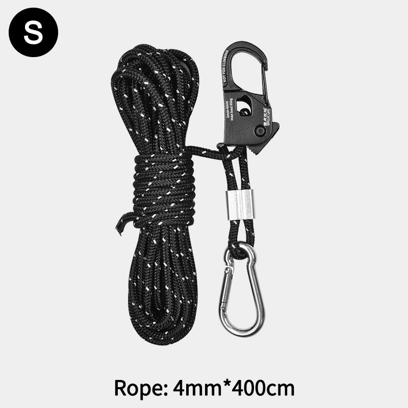 Self-Locking Aluminium Tent Rope Tensioner | S, M & L Sizes