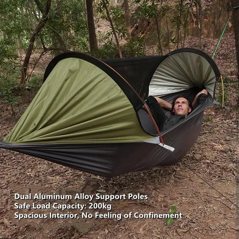3-in-1 Camping Hammock with Mosquito Net & Sunshade | Portable Hammock Tent