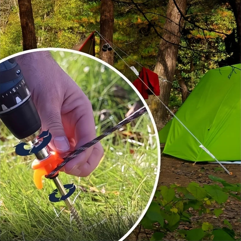 Heavy-Duty Screw-In Tent Pegs | Threaded Ground Anchors