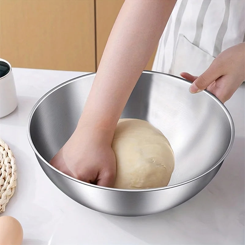 3-Piece Stainless Steel Mixing Bowl Set | Measuring & Food Prep Bowls