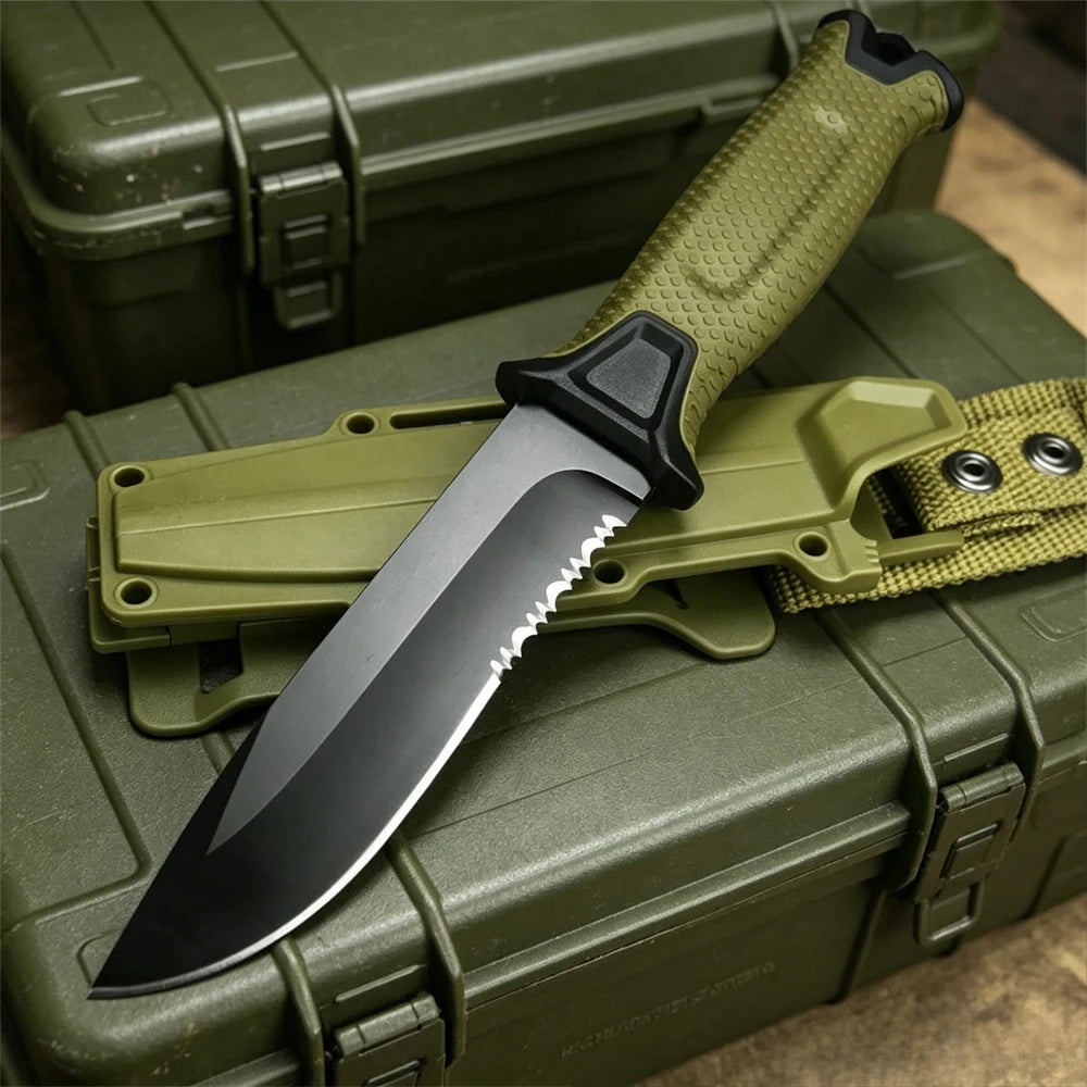 1500 Full Tang Fixed Blade Camping Knife | 9.9cm Blade with Sheath