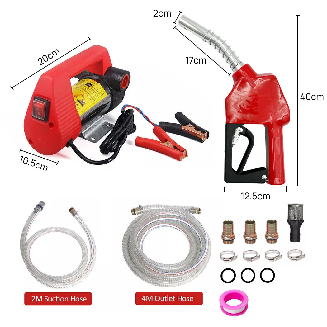 12V Diesel Transfer Pump Kit | 45L/min Electric Fuel Bowser