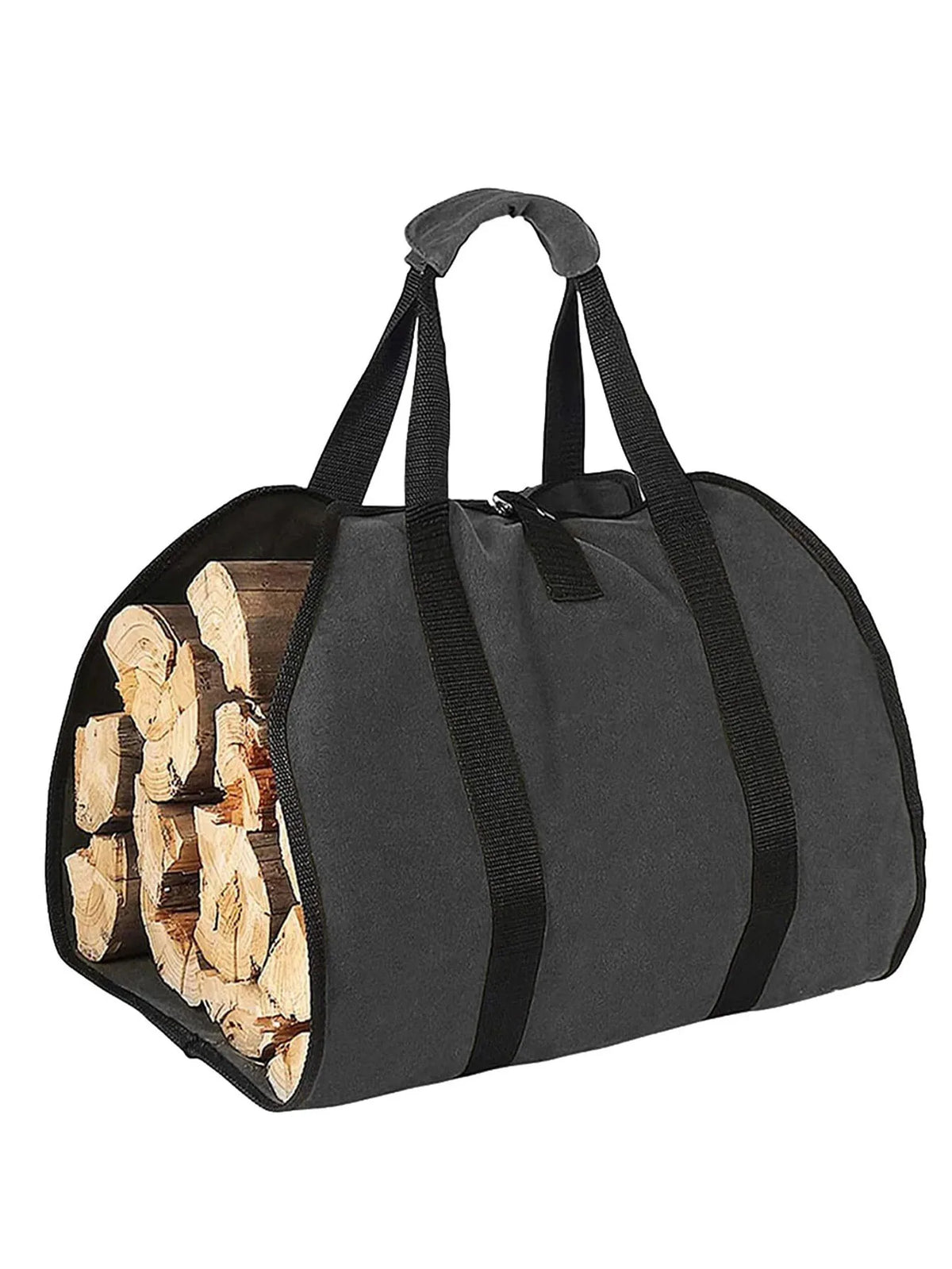 Heavy-Duty Canvas Firewood Carrier | Large Log Carry & Storage Bag