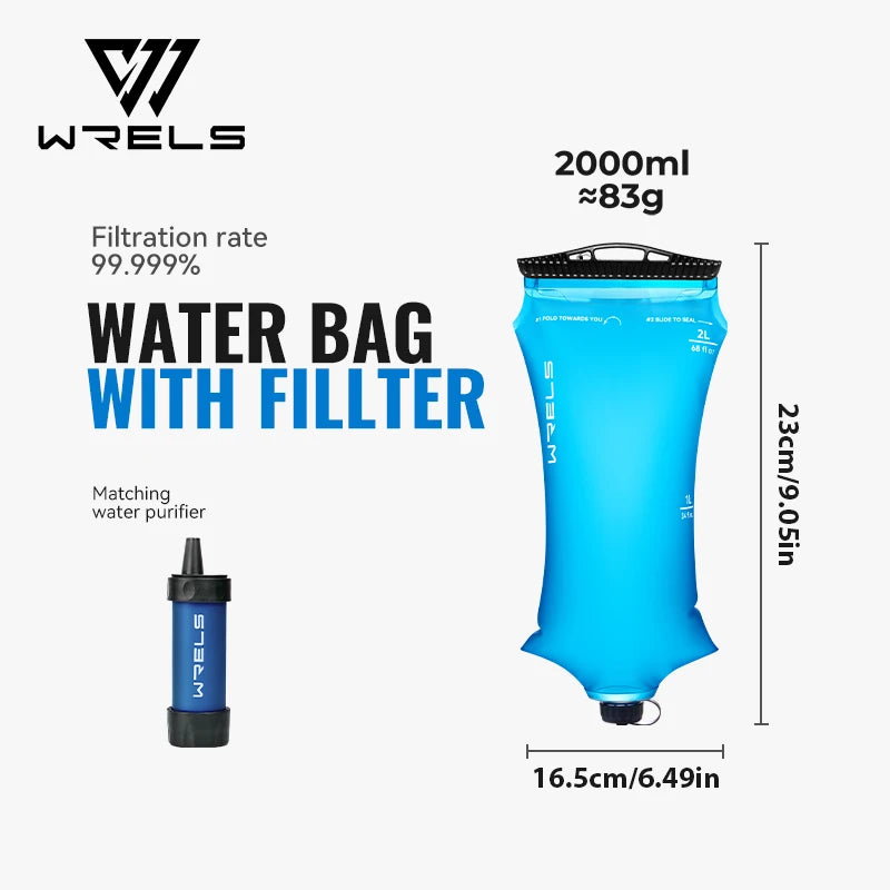 WRELS Foldable Water Collection & Filtration Bag | 2L & 3L