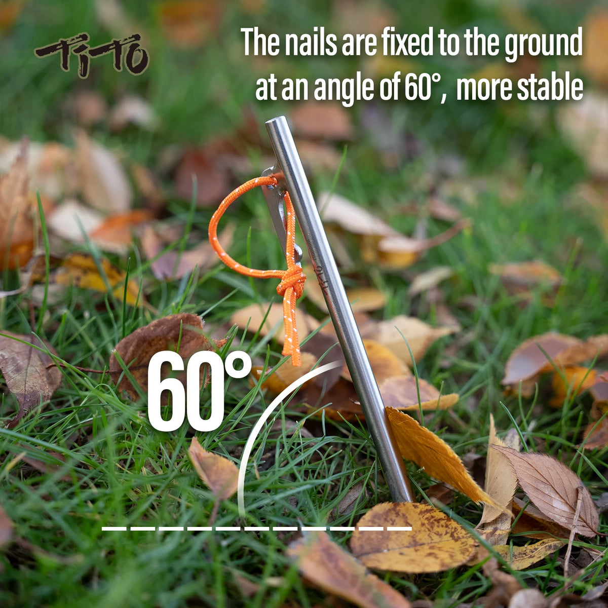 Heavy-Duty Titanium Tent Pegs | Long Camping & Awning Stakes