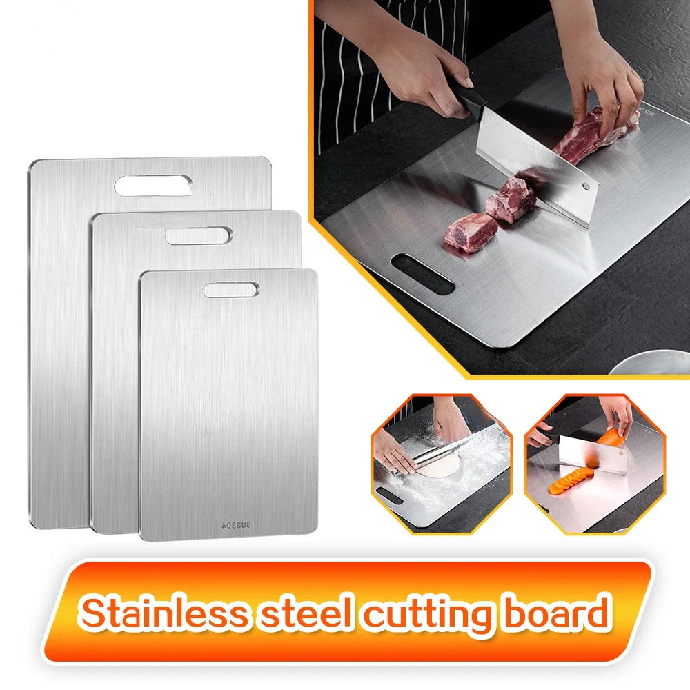 Stainless Steel Cutting Board | Double-Sided Camp Kitchen Prep Board