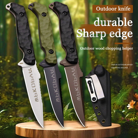 WPKOPYA 440C Fixed Blade Knife | 3 Styles | Compact Outdoor Knife with Sheath