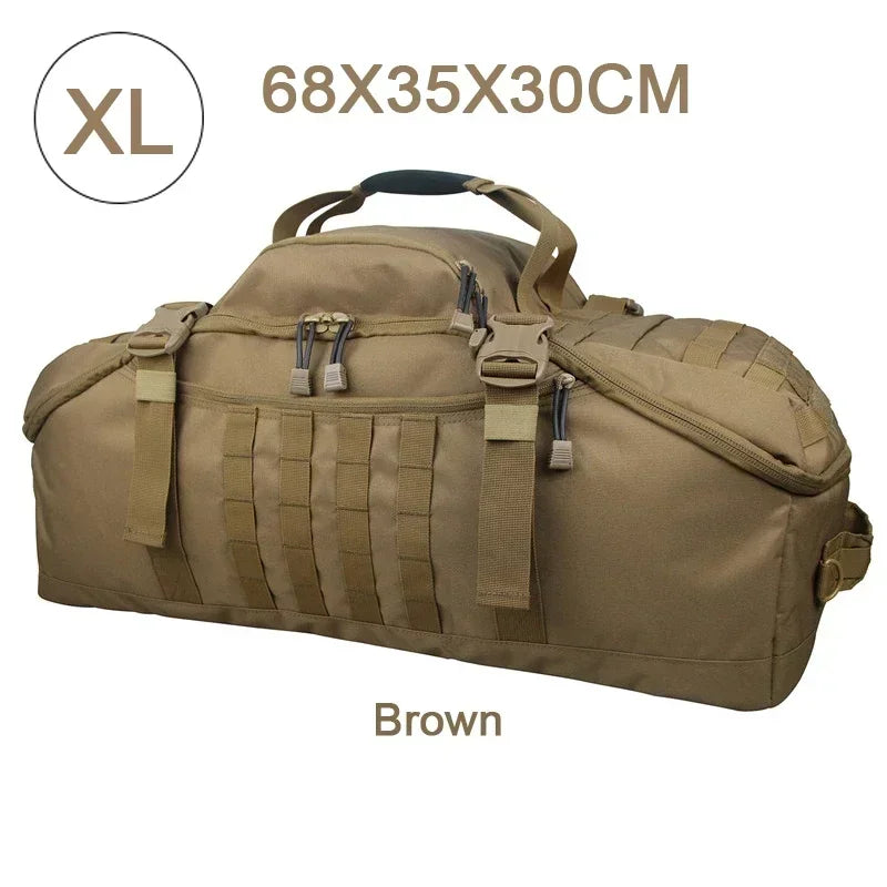 25L–80L 3-Way Camping Duffle Backpack | MOLLE Travel & Gear Bag