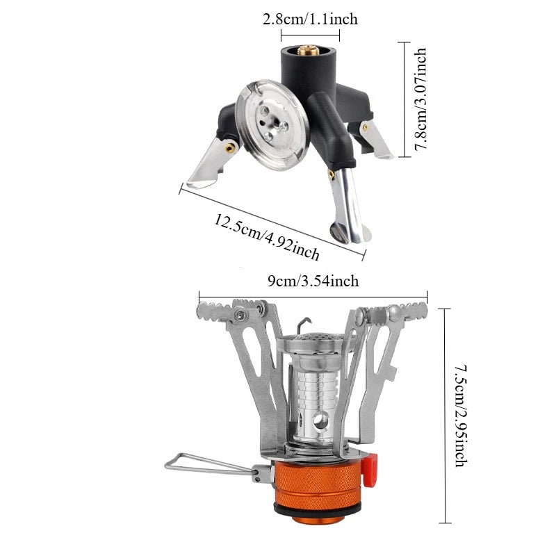 Portable Folding Camping Stove Kit | Gas Canister Converter & Stabiliser