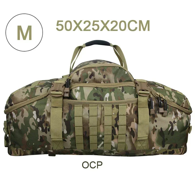 25L–80L 3-Way Camping Duffle Backpack | MOLLE Travel & Gear Bag