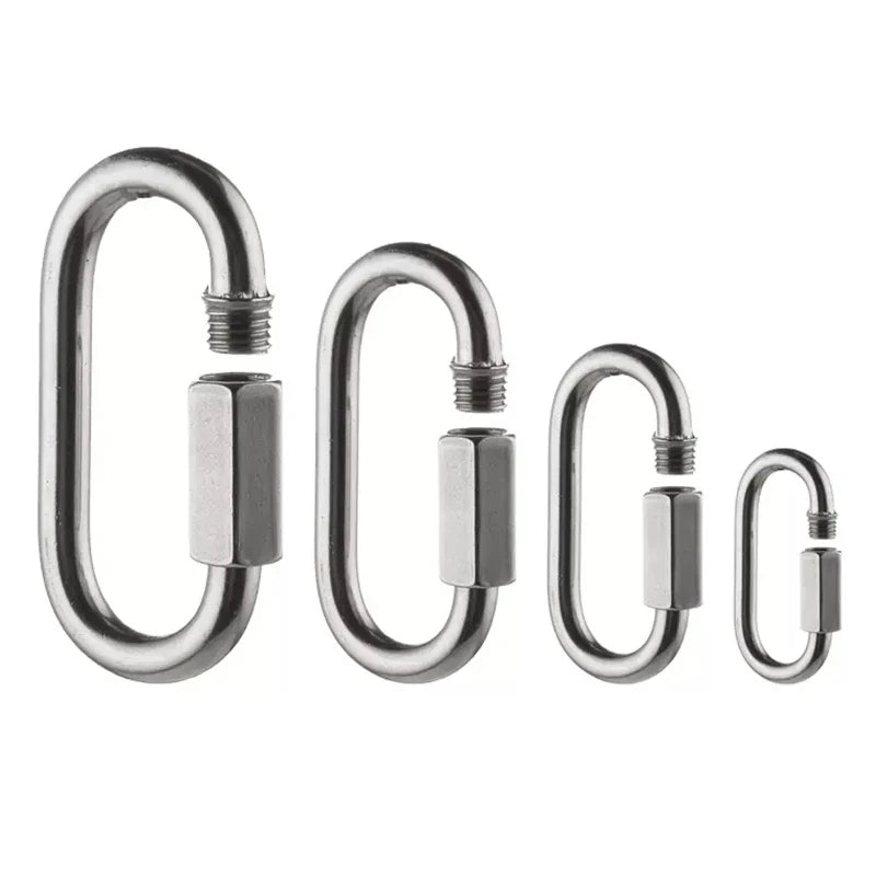 304 Stainless Steel Oval Quick Link | M3.5–M12 Screw-Lock Connector