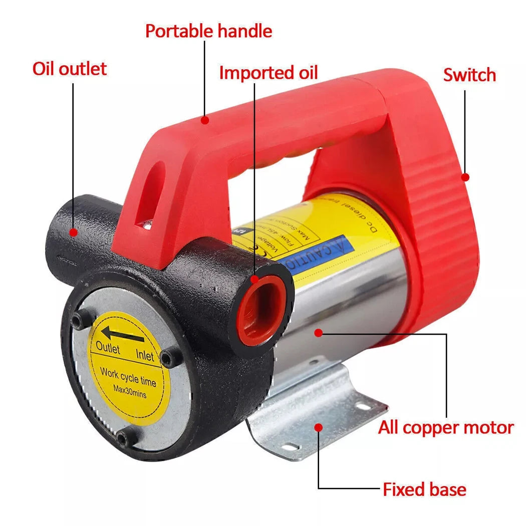 12V Diesel Transfer Pump Kit | 45L/min Electric Fuel Bowser