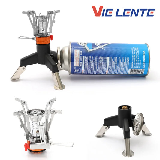 Portable Folding Camping Stove Kit | Gas Canister Converter & Stabiliser