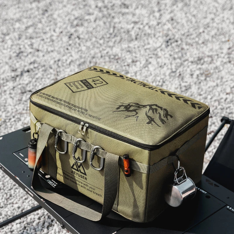 30–40L Padded Camping Storage Bag | Adjustable Dividers & MOLLE Webbing