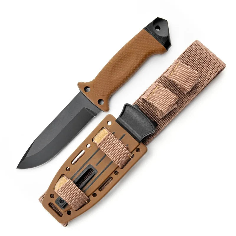 Stainless Steel Fixed-Blade Knife | One-Piece Design with Protective Sheath