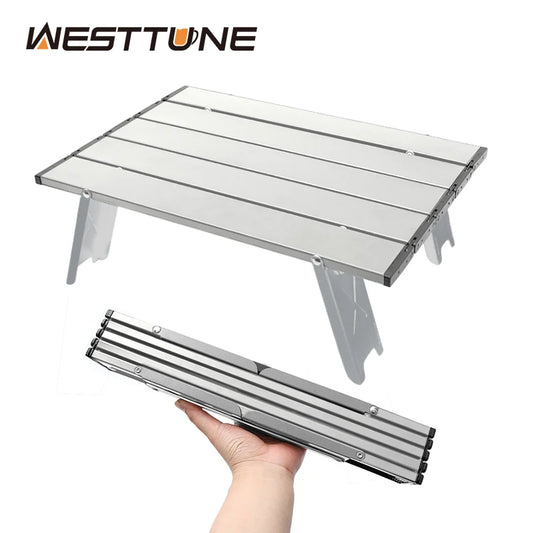 Ultralight Folding Aluminium Camping Table | Compact Roll-Up Outdoor Table