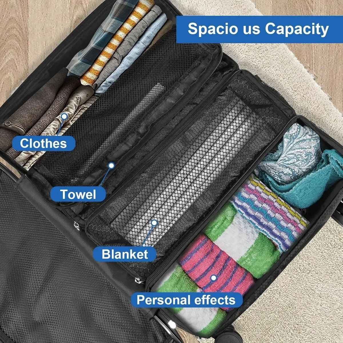 Hanging Travel & Camping Organiser | Collapsible Multi-Shelf Storage Bag