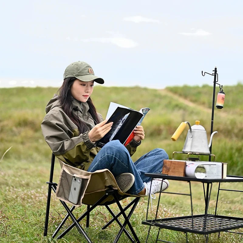 Portable Folding Moon Chair | Padded Camping & Outdoor Chair