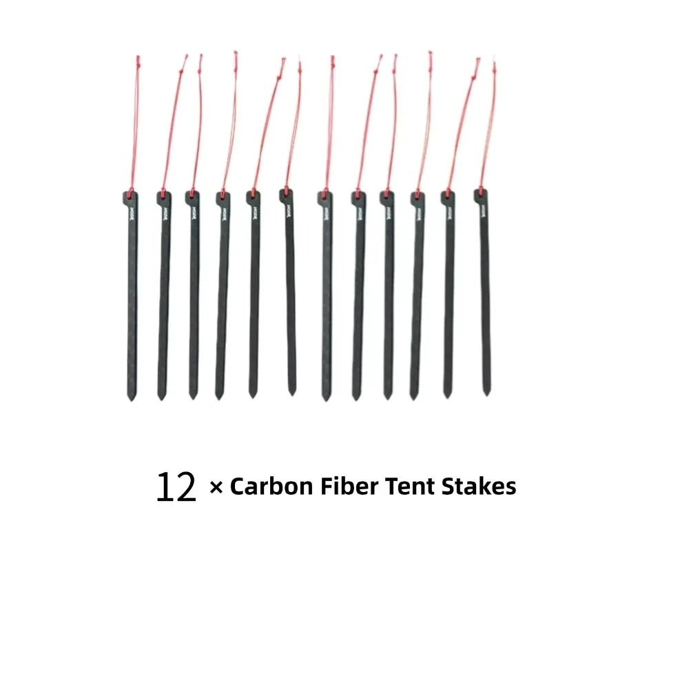 Ultralight Carbon Fibre Tent Pegs | 12cm Lightweight Camping Stakes