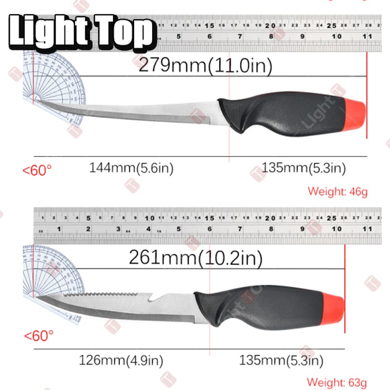 3Cr13 Stainless Steel Fish Filleting & Utility Knife | 14.4cm Blade with Cover